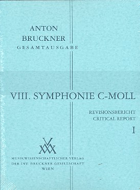 Sinfonie c-Moll Nr.8  für Orchester  Revisionsbericht (in 2 Bänden)