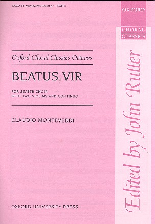 Beatus vir  for mixed chorus (SSATTB) 2 violins and basso continuo  chorus score
