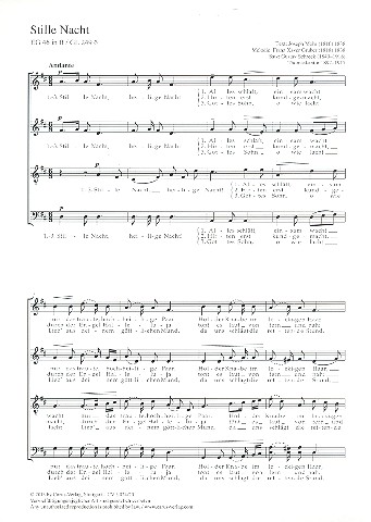 Stille Nacht  für gem Chor a cappella  Partitur