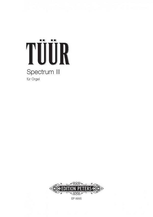 Spectrum 3&nbsp;&nbsp;für Orgel&nbsp;&nbsp;