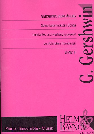 Gershwin vierhändig Band 3  für Klavier zu 4 Händen  Spielpartitur
