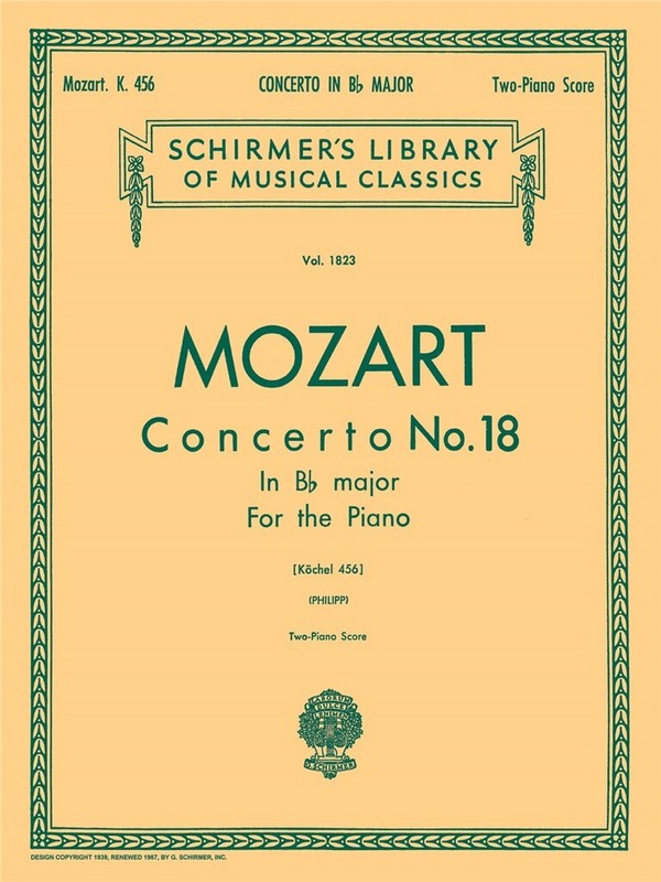 concerto B flat major no.18 KV456&nbsp;&nbsp;for piano and orchestra&nbsp;&nbsp;for 2 pianos