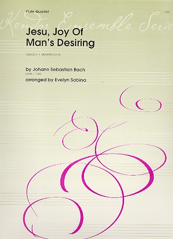 Jesu Joy of Man's Desiring&nbsp;&nbsp;for 4 flutes&nbsp;&nbsp;score and parts