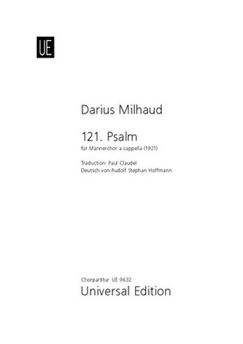 Psalm 121&nbsp;&nbsp;für Männerchor a cappella&nbsp;&nbsp;Chorpartitur (fr/dt)