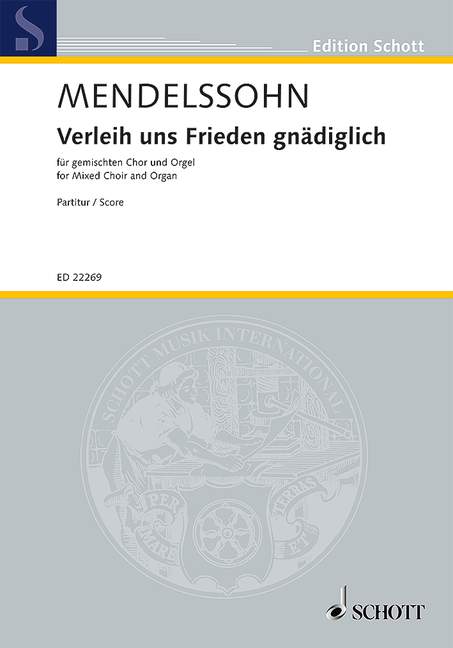 Verleih uns Frieden gnädiglich&nbsp;&nbsp;für gem Chor und Orgel&nbsp;&nbsp;Partitur