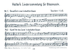 Liedersammlung für Blasmusik&nbsp;&nbsp;für Blasorchester&nbsp;&nbsp;Tenorhorn 1