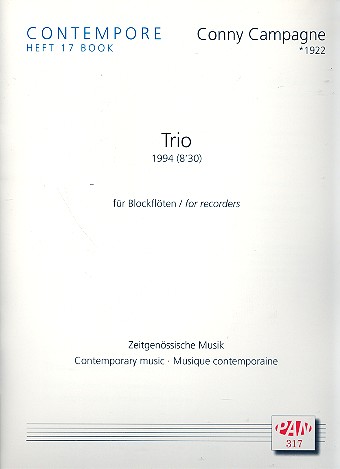Trio  für 3 Blockflöten (A(S)TB)  Partitur und Stimmen