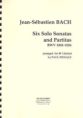 6 Sonaten und Partiten BWV1001-BWV1006  für Klarinette  