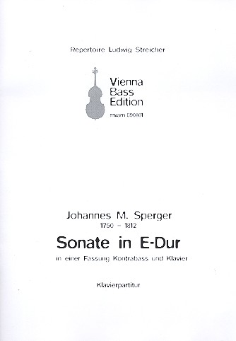 Sonate E-Dur  für Kontrabass und Klavier  