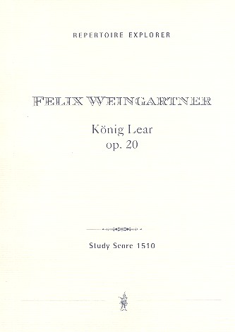 König Lear op.20  für Orchester  Studienpartitur