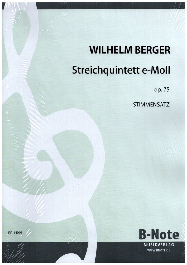 Quintett e-moll op.75  für 2 Violinen, Viola und 2 Violoncelli  Stimmen