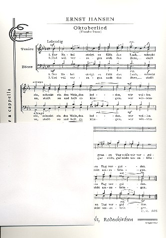 Oktoberlied  für Männerchor a cappella  