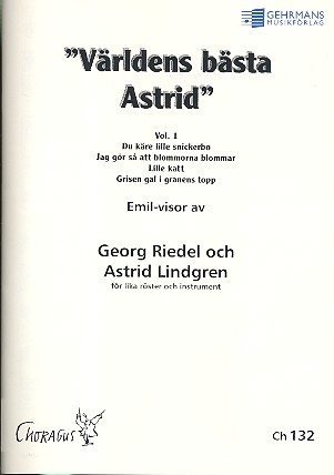 Världens bästa Astrid vol.1&nbsp;&nbsp;für gleiche Stimmen, Klavier und Gitarre&nbsp;&nbsp;Partitur (schwed)