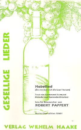 Hobellied  für Männerchor a cappella  Partitur