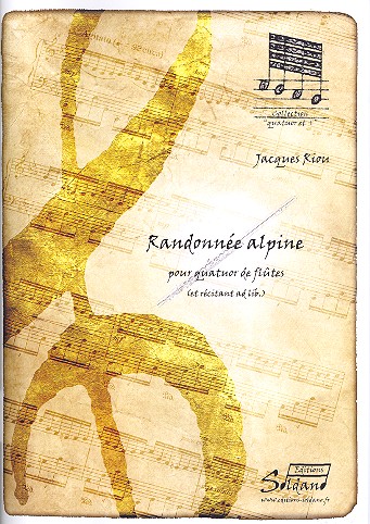 Randonnée alpine  pour 4 flûtes (et récitant ad lib.)  partition et parties