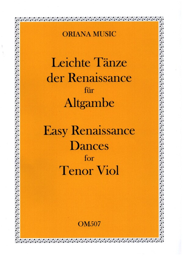 Leichte Tänze der Renaissance  für Altgambe und Bassgambe  Spielpartitur