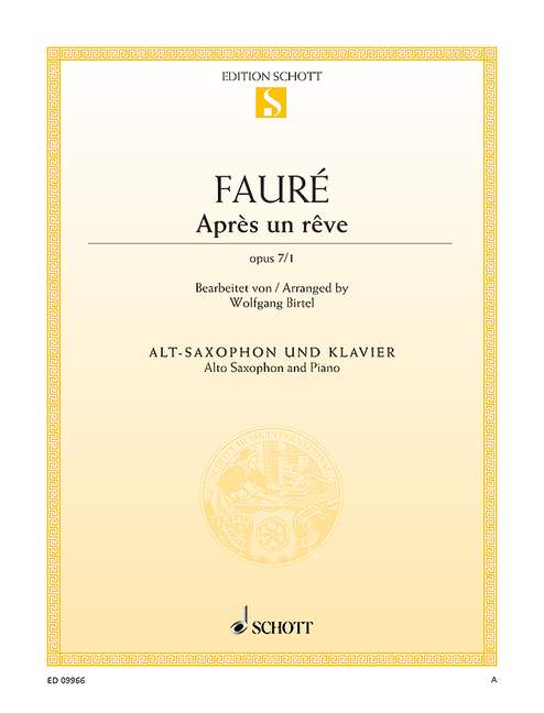 Après un rêve op.7,1&nbsp;&nbsp;für Altsaxophon und Klavier&nbsp;&nbsp;