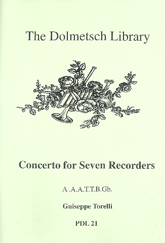 Concerto  for 7 recorders (AAATTBGb)  score and parts