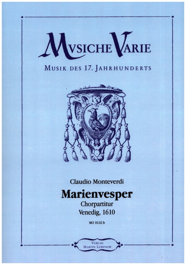 Marienvesper (Lauda und Magnificat eine Quarte abwärst transponiert)&nbsp;&nbsp;für Soli, gem Chor und Orchester&nbsp;&nbsp;Chorpartitur