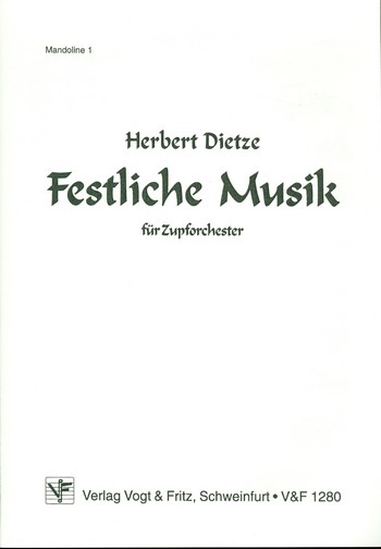 Festliche Musik  für Zupforchester  Mandoline 1