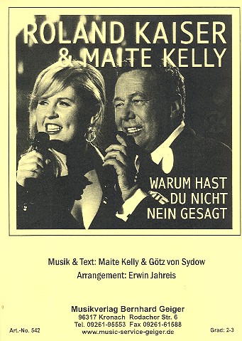 Warum hast du nicht nein gesagt:&nbsp;&nbsp;für Blasorchester&nbsp;&nbsp;Direktion und Stimmen