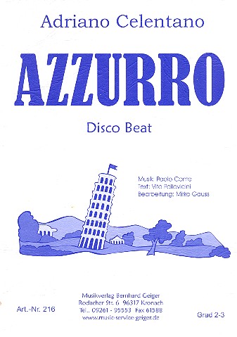 Azzurro:  für Blasorchester  Direktion und Stimmen