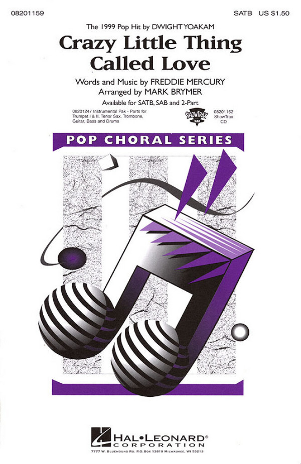 Crazy little Thing called Love  for mixed chorus (SATB) and instruments  vocal score