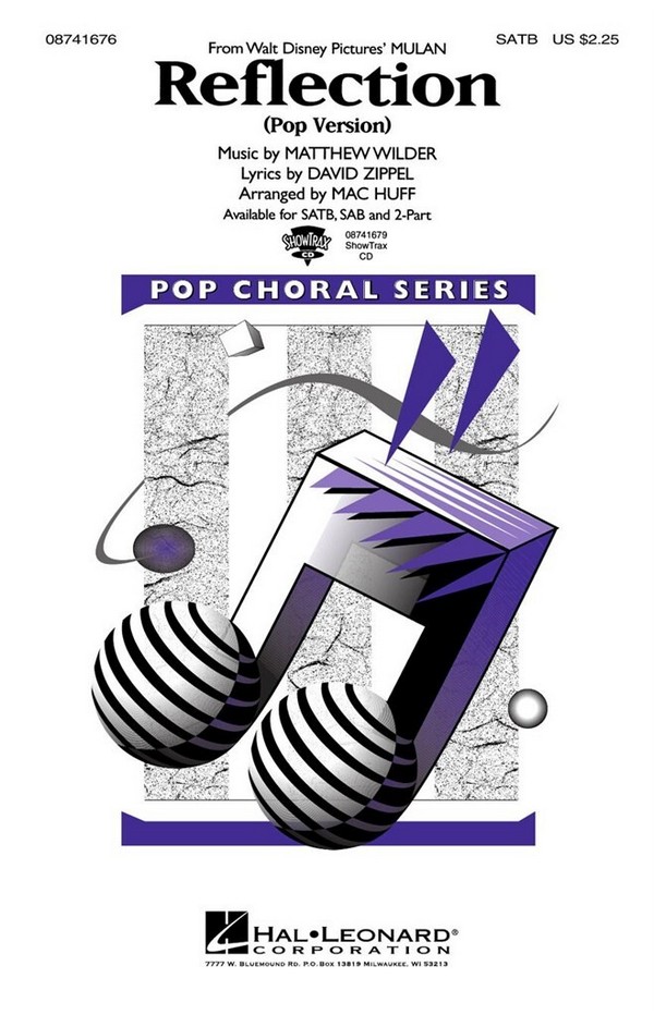 Reflection&nbsp;&nbsp;for mixed chorus and piano&nbsp;&nbsp;score