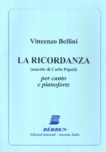 La Ricordanza&nbsp;&nbsp;per soprano e pianoforte&nbsp;&nbsp;