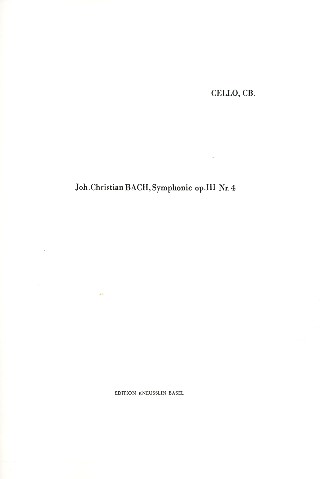 Sinfonie B-Dur op.3,4  für Kammerorchester  Violoncello/Kontrabass