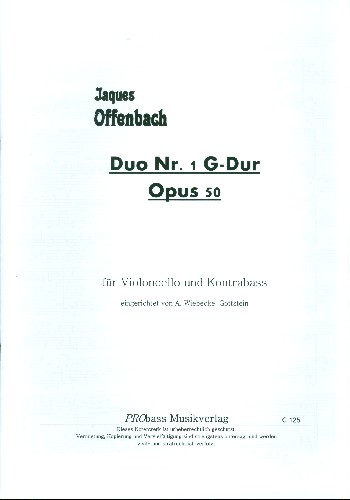 Duo G-Dur Nr.1 op.50  für Violoncello und Kontrabass  Spielpartitur