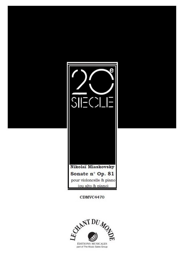 Sonate Nr.2 op.81&nbsp;&nbsp;pour violoncelle (alto) et piano&nbsp;&nbsp;