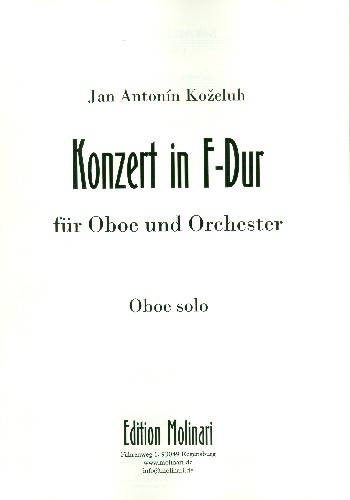 Konzert F-Dur&nbsp;&nbsp;für Oboe und Orchester&nbsp;&nbsp;Oboe