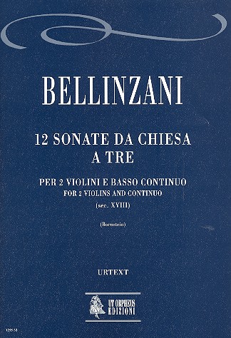 12 Sonate da chiesa a tre  für 2 Violinen und Bc  Partitur und Stimmen