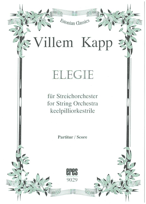 Elegie  für Streichorchester  Partitur