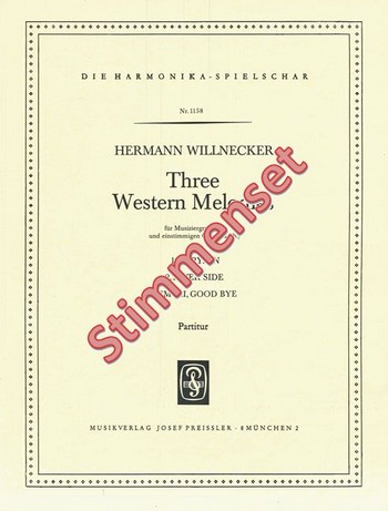 3 Western Melodies  für Akkordeonorchester  Stimmensatz