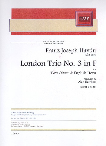 Londoner Trio F-Dur Nr.3  für 2 Oboen und Englischhorn  Partitur und Stimmen