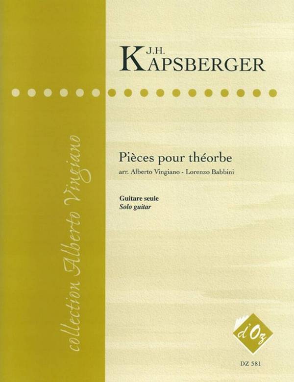Pieces pour thèorbe&nbsp;&nbsp;pour guitare&nbsp;&nbsp;