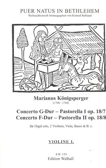 2 Konzerte aus op.18  für Orgel, Streicher und Bc  Stimmensatz (3-3-2-3-Orgel)