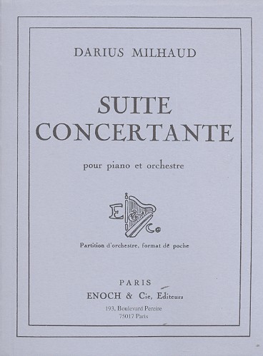 Suite concertante&nbsp;&nbsp;pour piano et orchestre&nbsp;&nbsp;partition de poche