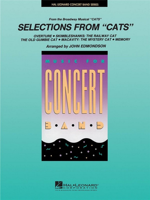 Selections from Cats:&nbsp;&nbsp;for concert band&nbsp;&nbsp;score and parts