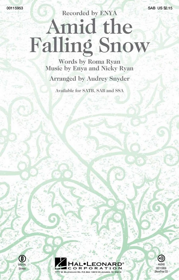 Amid the falling Snow&nbsp;&nbsp;for mixed choir (SAM) and piano (instruments ad lib)&nbsp;&nbsp;choral score