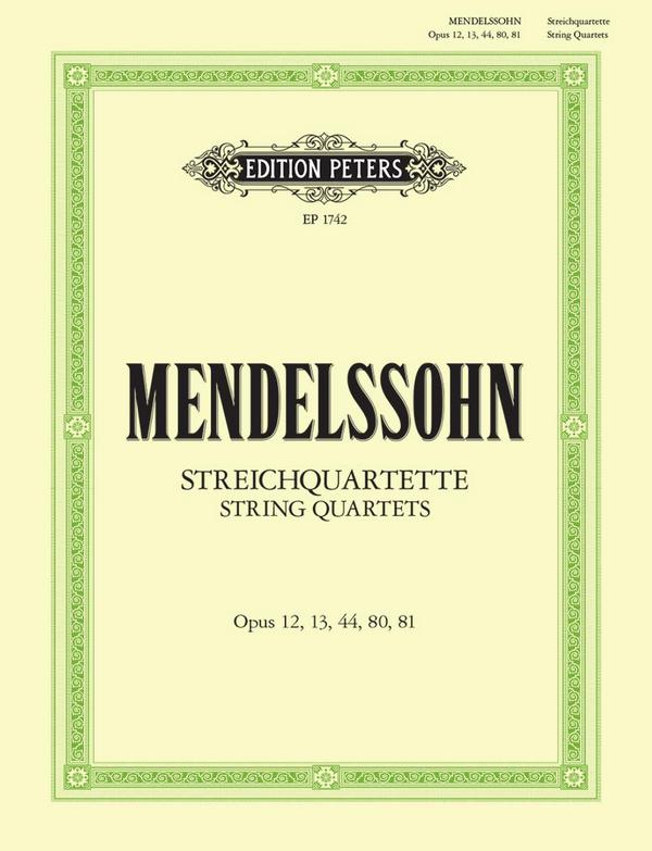Sämtliche Steichquartette&nbsp;&nbsp;für 2 Violinen, Viola und Violoncello&nbsp;&nbsp;Stimmen