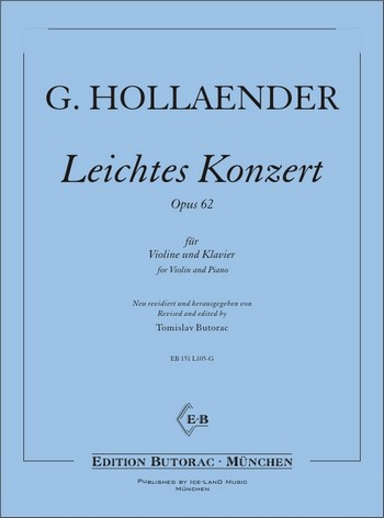 Leichtes Konzert op.62&nbsp;&nbsp;für Violine und Klavier&nbsp;&nbsp;