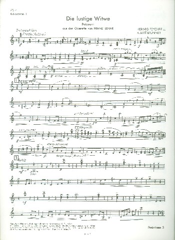 Die lustige Witwe (Potpourri)&nbsp;&nbsp;für Akkordeonorchester&nbsp;&nbsp;Akkordeon 2