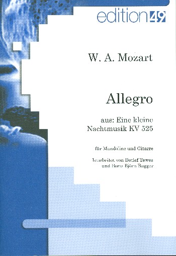 Allegro aus Eine kleine Nachtmusik KV525  für Mandoline und Gitarre  Partitur und Stimmen