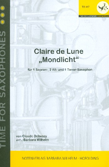 Clair de lune  für 4 Saxophone (SATT)  Partitur und Stimmen