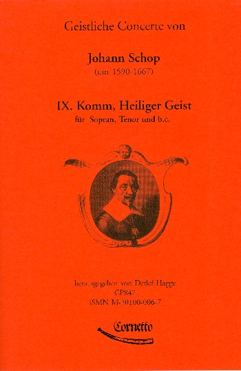 Komm heiliger Geist  für Sopran, Tenor und Bc (Orgel)  2 Partituren und Bc-Stimme
