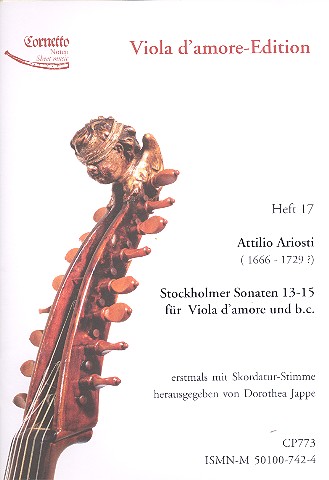 Stockholmer Sonaten Nr.13-15  für Viola d'amore und Bc  Partitur und Stimmen