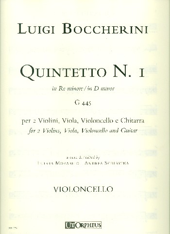 Quintetto re minore no.1 G445&nbsp;&nbsp;per 2 violini, viola, violoncello e chitarra&nbsp;&nbsp;parte